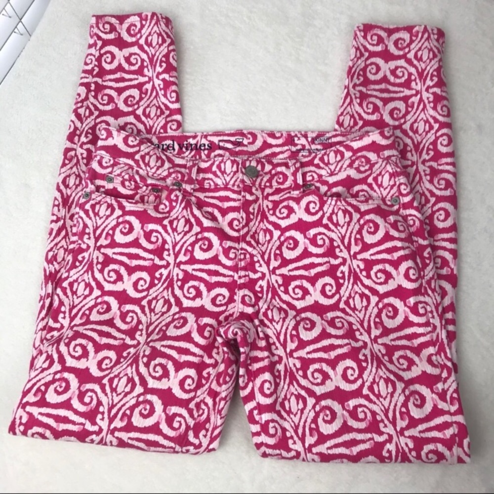 Vineyard Vines Salt Island Tile Print Skinny Ankle